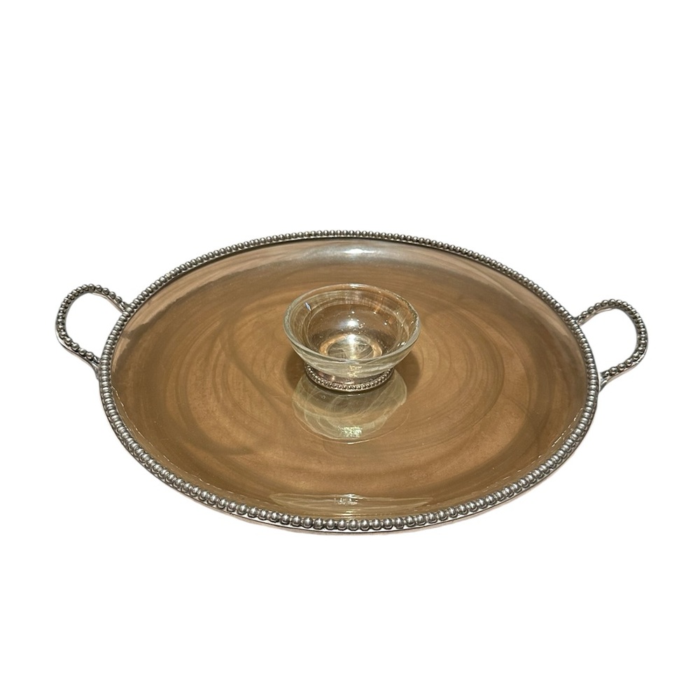 Arte Italica huge XL tray and dipping bowl 2 piece set